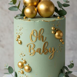 Oh Baby Gold & Green Cake-2.5kg